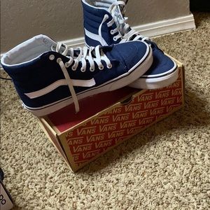 Navy Blue Hugh Top Vans